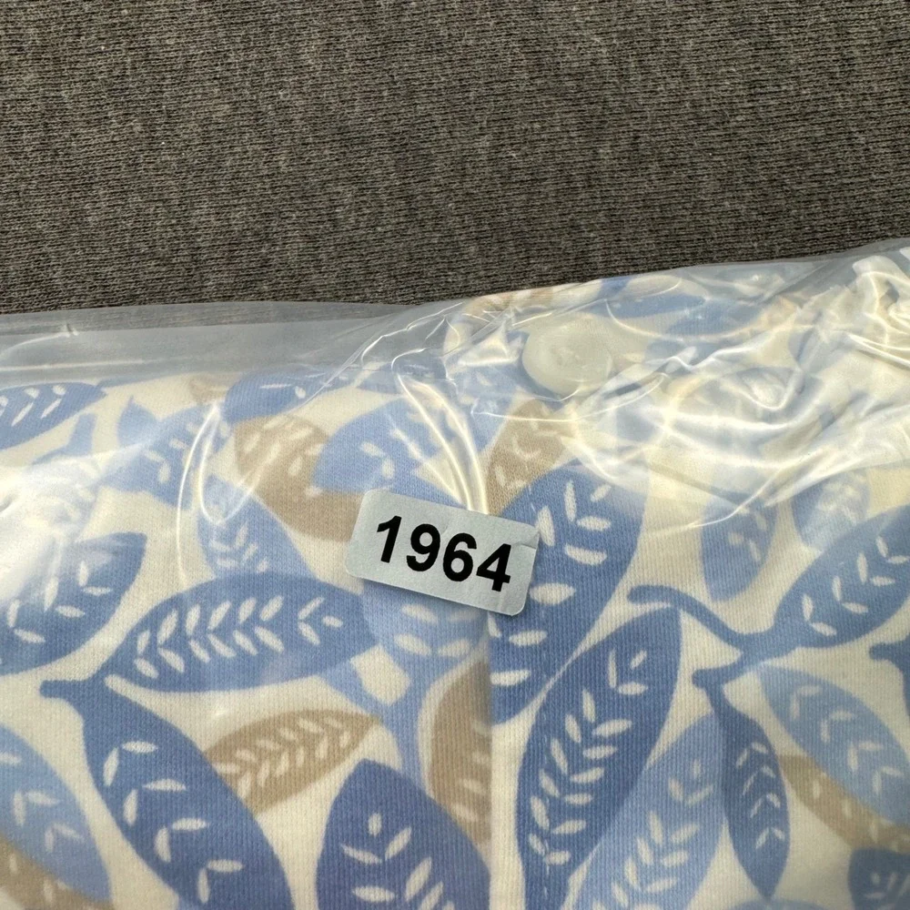 Daniel Cremieux Signature Mens Blue Leaf Print Short Sleeve Button Down Shirt XL